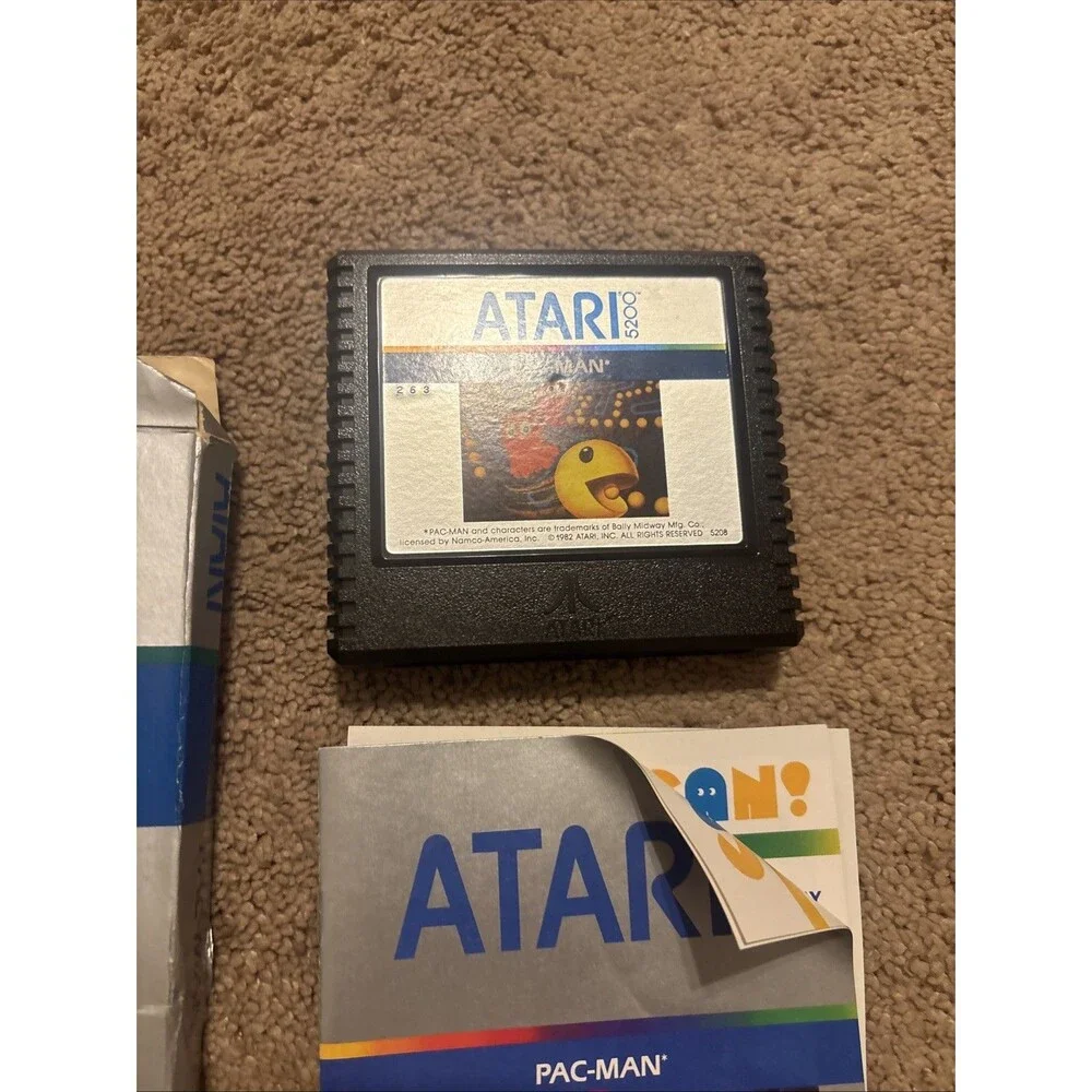 PAC-Man Atari 5200 Box Manual And Cartridge